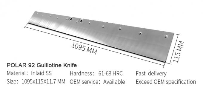 Papierowa gilotyna Noż z ostrzem prostym z polarem do maszyny do cięcia papieru 1